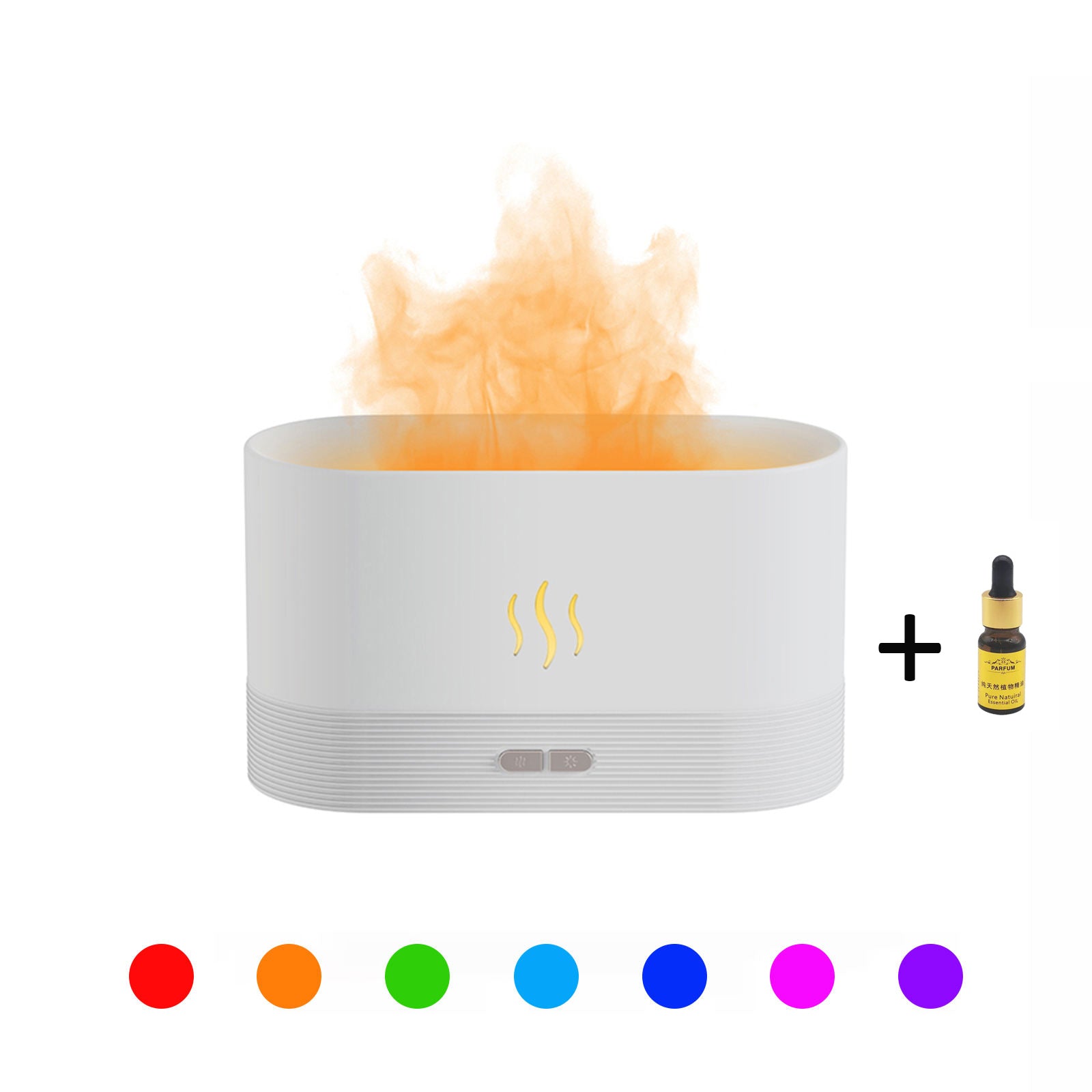 Flame USB Ultrasonic Humidifier Led RGB Colorful Essential Oil Fire Flame Aroma Diffuser