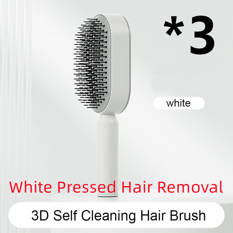 Women's Self-Cleaning Hair Brush for Hair Loss Prevention with Scalp Massage and Anti-Static Bristles