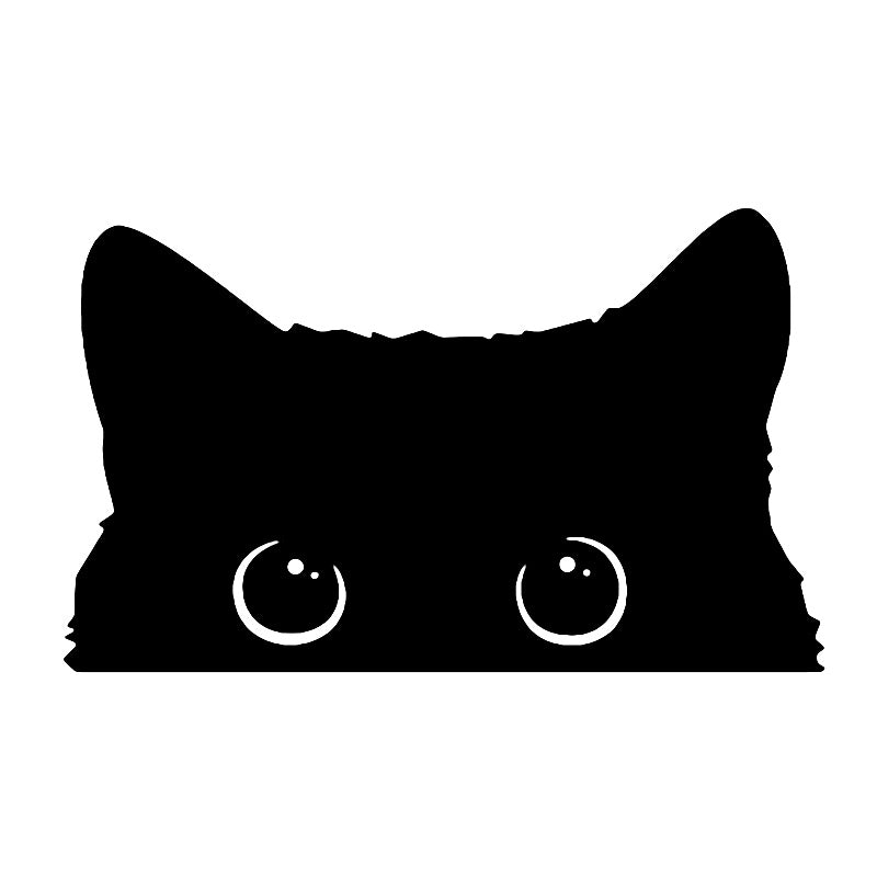 Black Cat Reflective Waterproof Car Sticker Decal