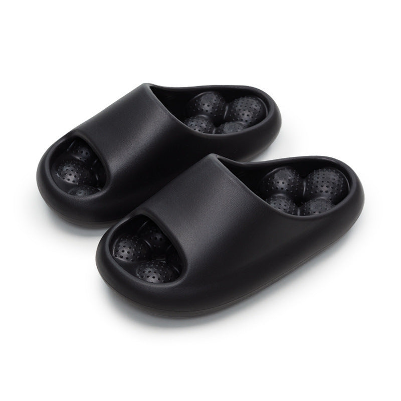 Women's Non-Slip Bathroom Slippers with Ball Massage Sole