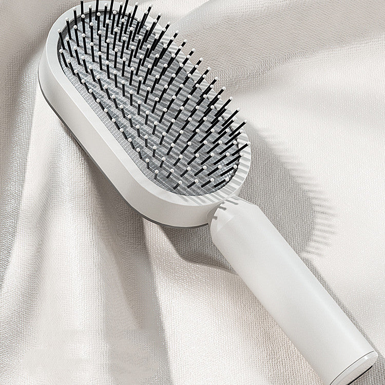 Women's Self-Cleaning Hair Brush for Hair Loss Prevention with Scalp Massage and Anti-Static Bristles