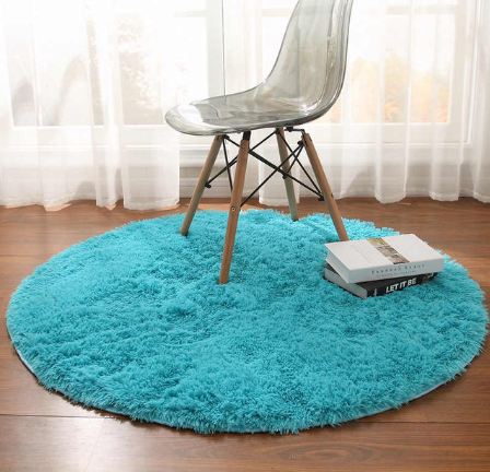 Soft round rugs for living room decor or kids room carpets long plush bedroom rugs and modern shaggy area mats