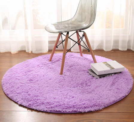 Soft round rugs for living room decor or kids room carpets long plush bedroom rugs and modern shaggy area mats