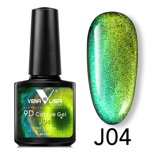 Venalisa 9D Gel Varnish Cat Eye Magic Chameleon Nail Polish - Galaxy Starry Magnetic Multicolor 5ml