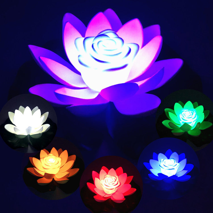 LED Floating Water Induction Lotus Flower Lamp