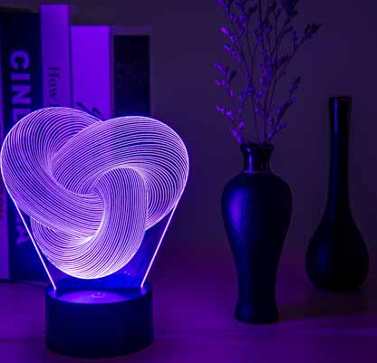 LED 3D Night Light - Touch Colorful Acrylic Table Lamp - Baby Sleeping Mood Lamp