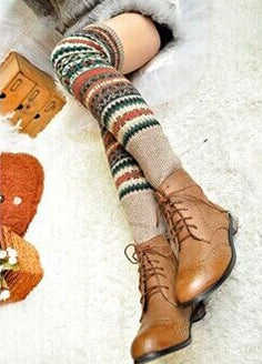 Calcetines de lana engrosados ​​bohemios de otoño e invierno