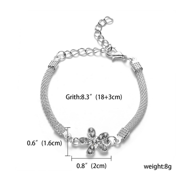 925 Silver Bracelet for Women - Fashion Bracelet for Wedding Banquet & Valentine's Day Gift