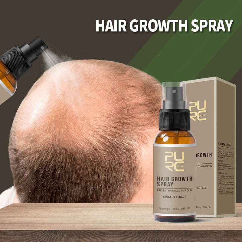 Pure natural ingredients hair spray for promoting hair growth at the roots