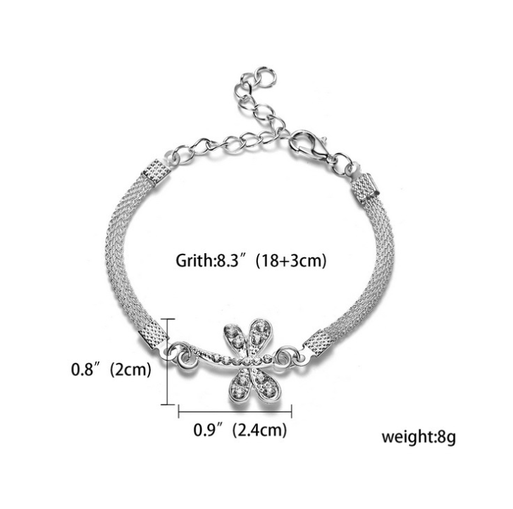 925 Silver Bracelet for Women - Fashion Bracelet for Wedding Banquet & Valentine's Day Gift