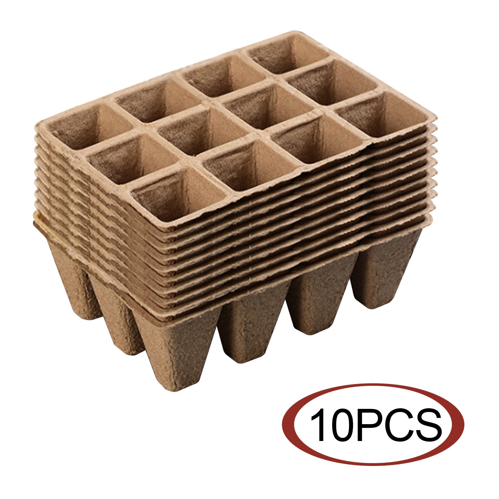 Biodegradable Eco-Friendly Pulp Seedling Nursery Pots 12-Hole