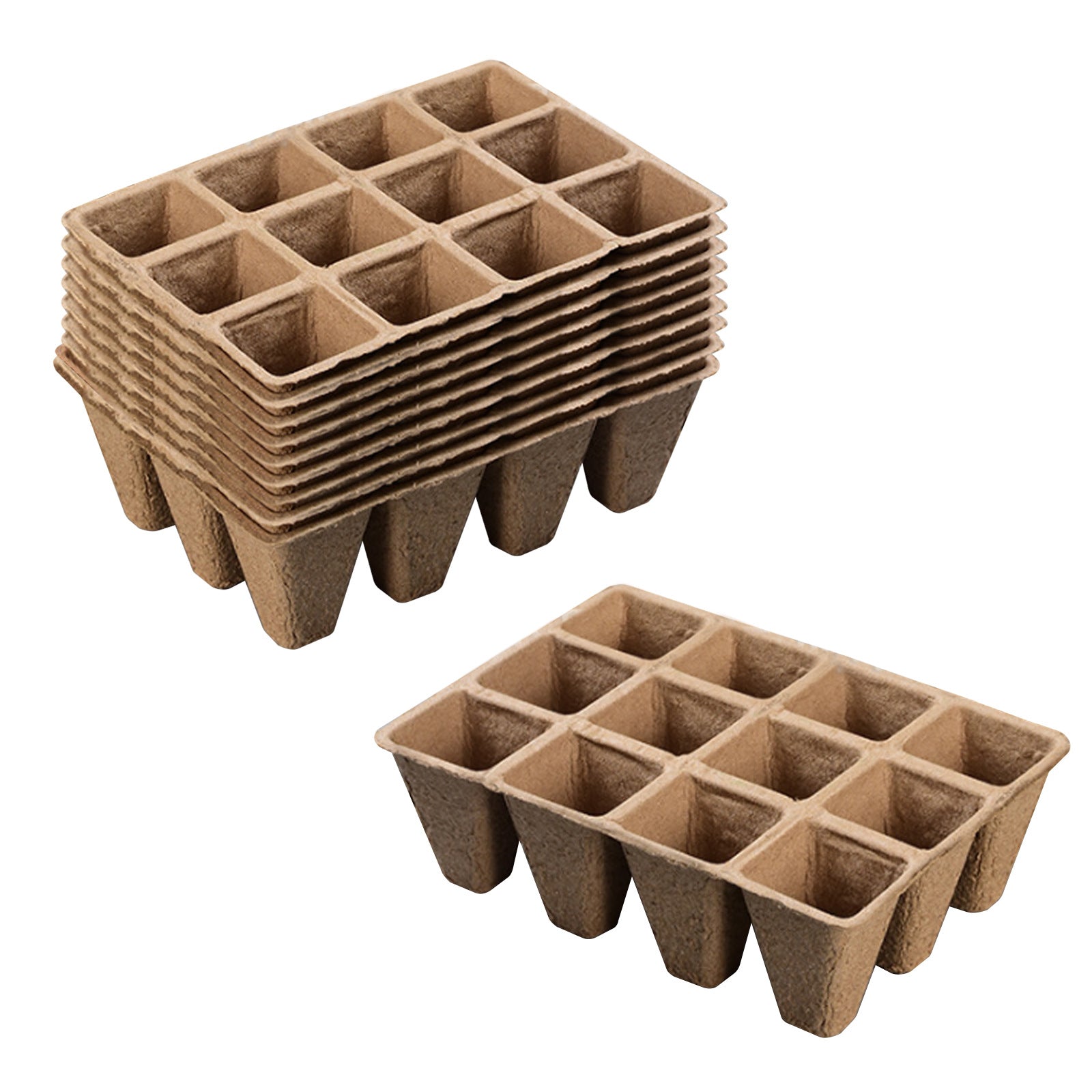 Biodegradable Eco-Friendly Pulp Seedling Nursery Pots 12-Hole