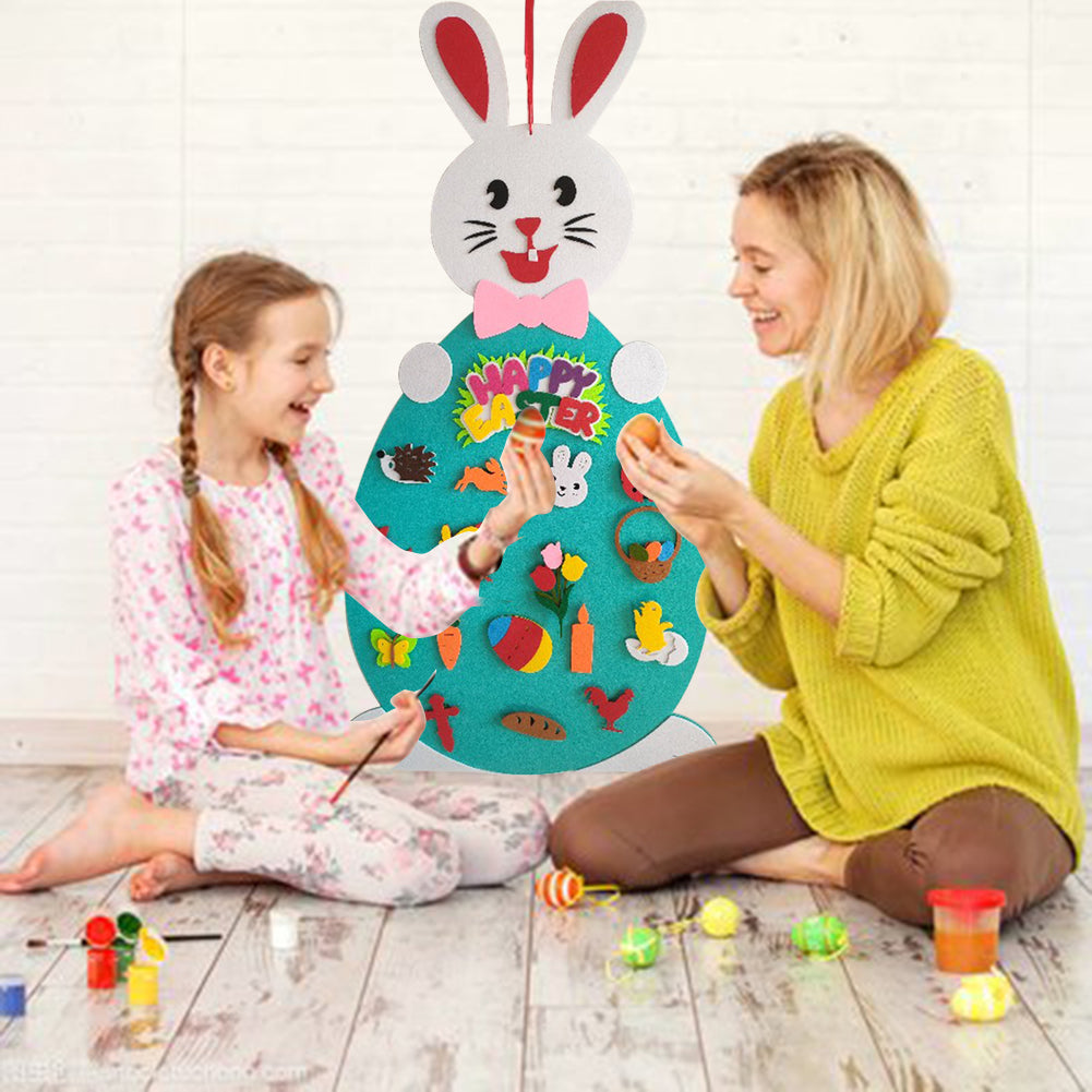 Easter Kids DIY Felt Bunny Pendant Toy - Perfect Easter Gift