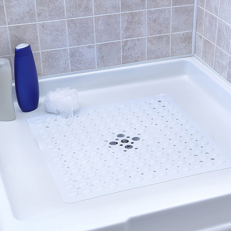 Eco-friendly Bathroom PVC Suction Cup Non-slip Mat Oversized Square