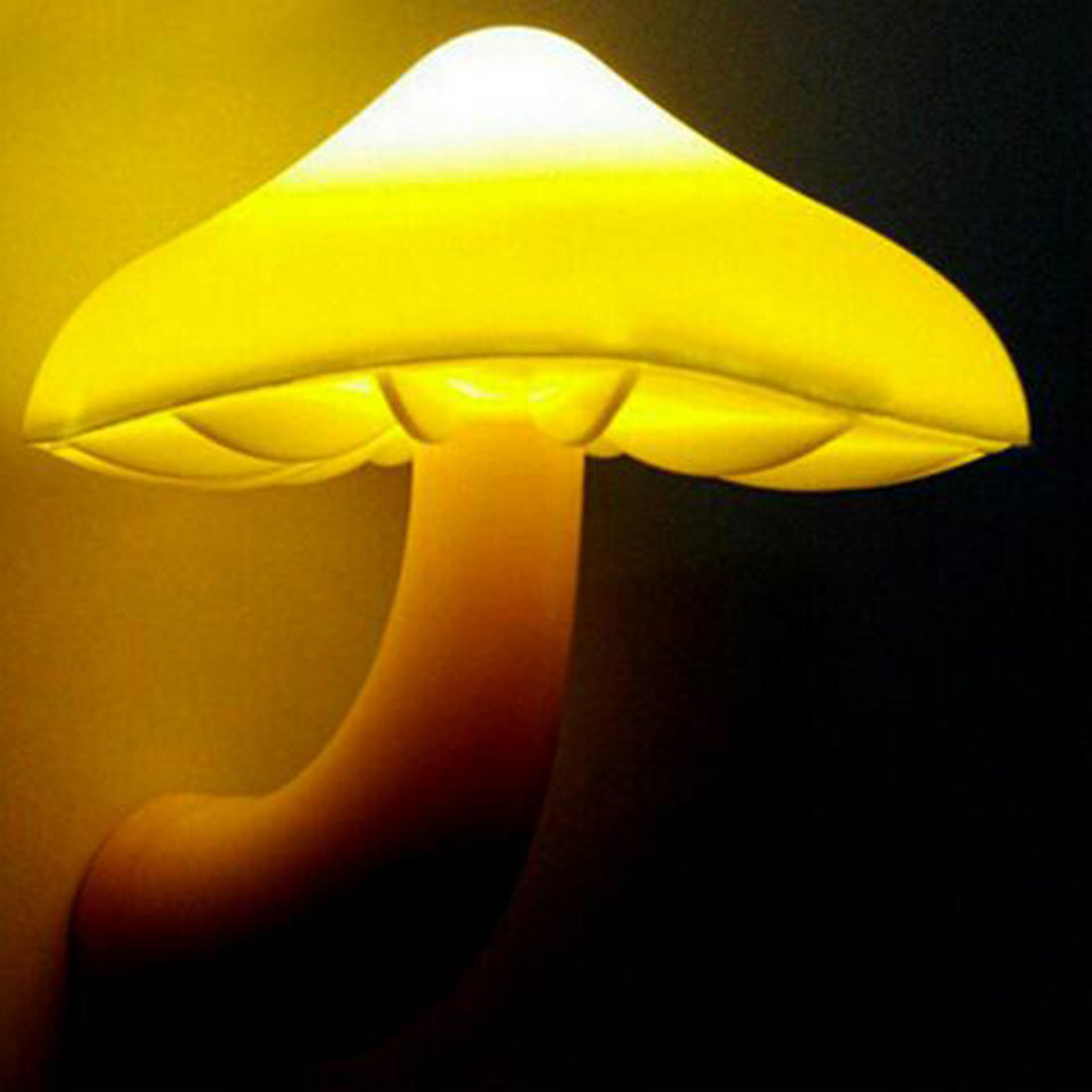 LED Night Light Mushroom Wall Lamp with Light Sensor for Home Decoration