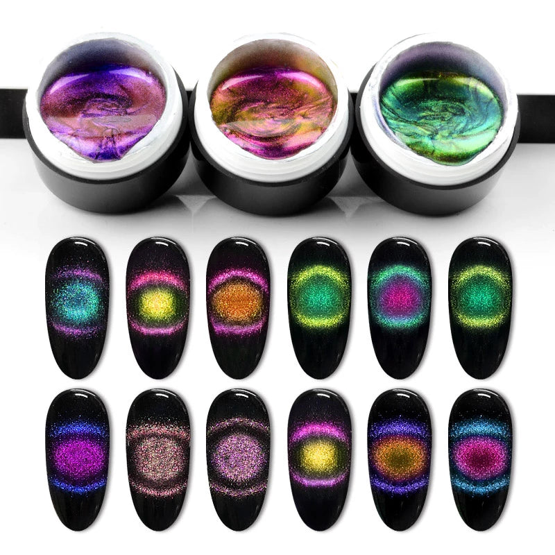 Venalisa 9D Gel Varnish Cat Eye Magic Chameleon Nail Polish - Galaxy Starry Magnetic Multicolor 5ml