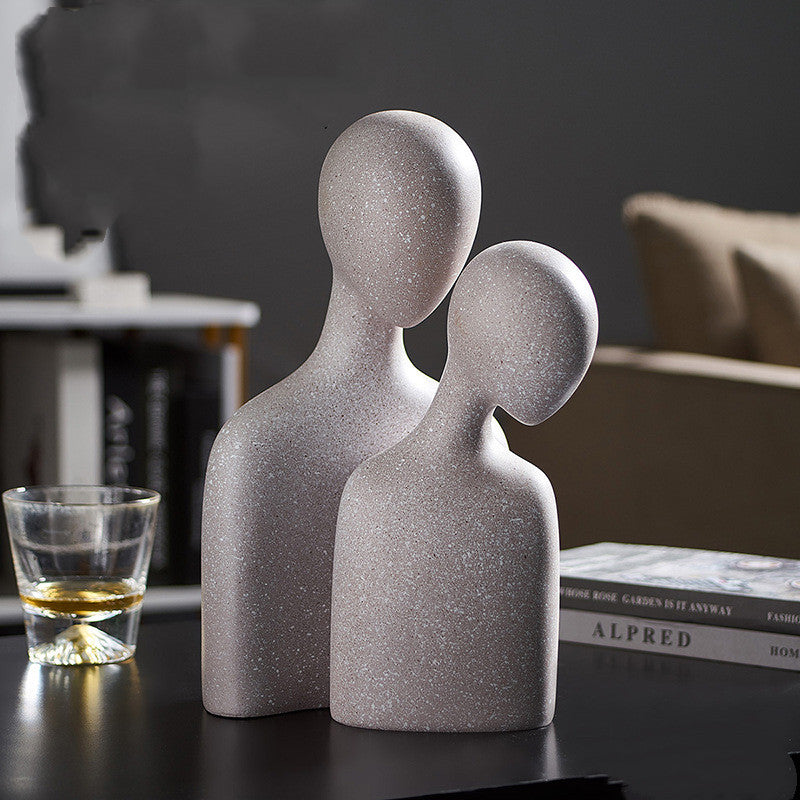 Nordic home decoration Abstract statue of love for modern aesthetic room decor