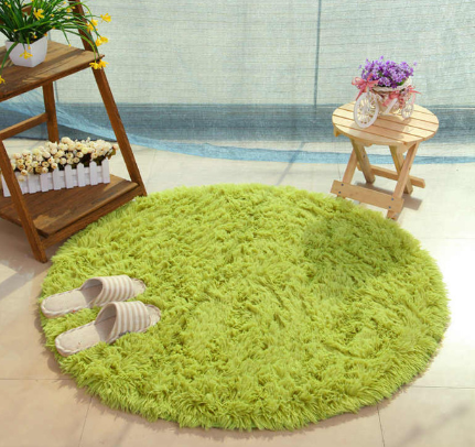 Soft round rugs for living room decor or kids room carpets long plush bedroom rugs and modern shaggy area mats