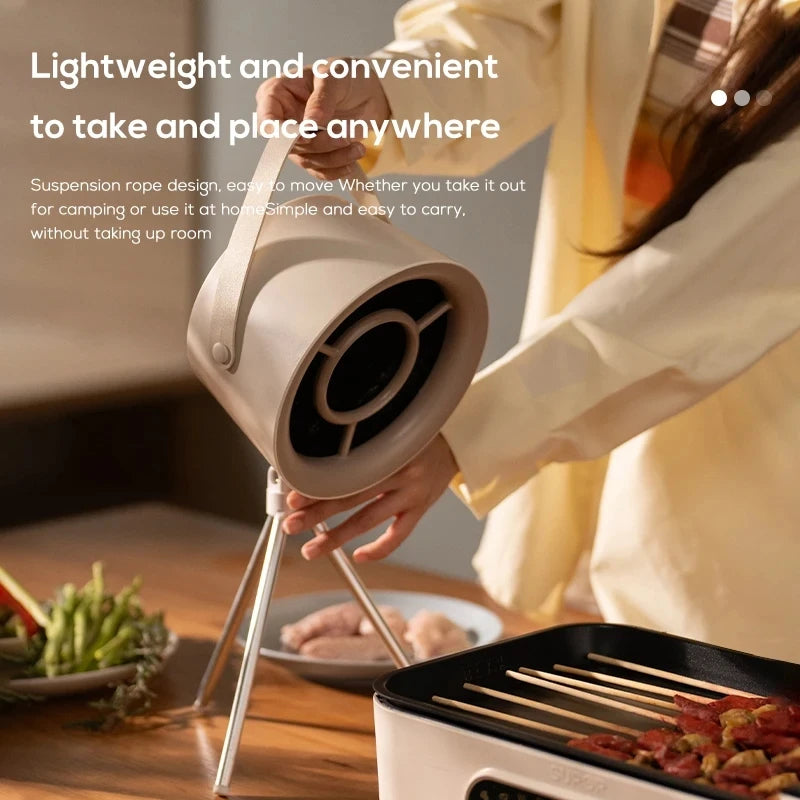 Portable Cooking Fan Mini Exhaust Hood Perfect for Barbecue and Cooking Enthusiasts