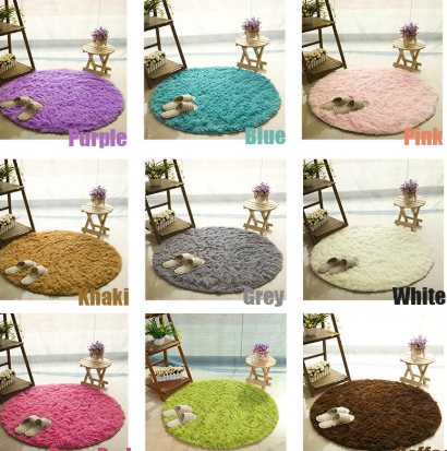 Soft round rugs for living room decor or kids room carpets long plush bedroom rugs and modern shaggy area mats