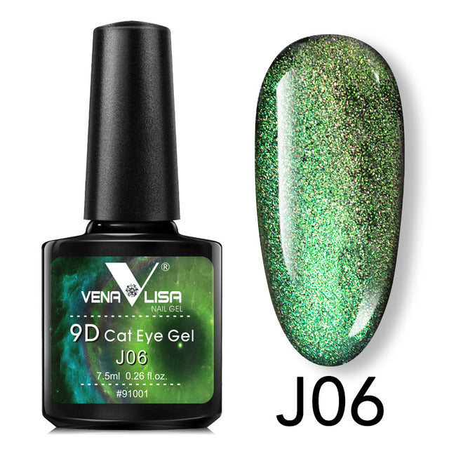 Venalisa 9D Gel Varnish Cat Eye Magic Chameleon Nail Polish - Galaxy Starry Magnetic Multicolor 5ml