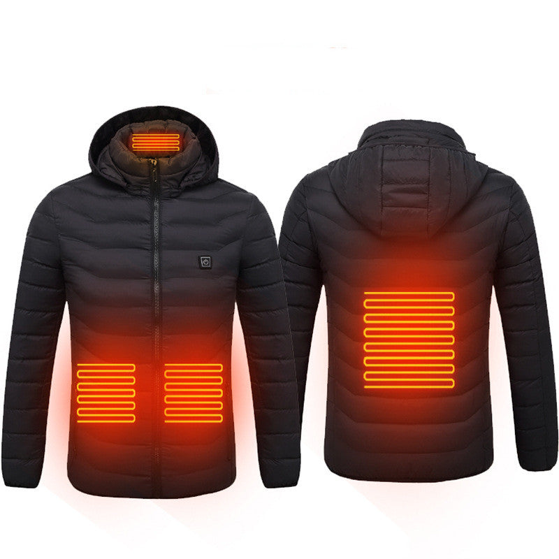 Heated USB Electric Jacket - Heating Vest for Men Cotton Thermal Clothing