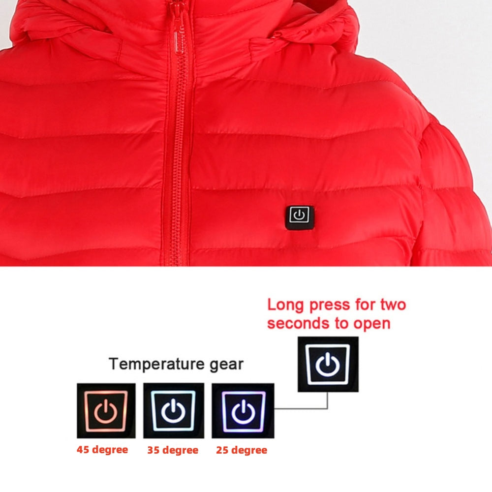 Heated USB Electric Jacket - Heating Vest for Men Cotton Thermal Clothing