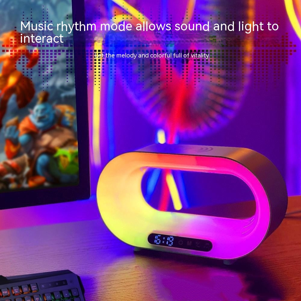 3-in-1 LED Night Light: APP Control, RGB Desk Lamp, Wireless Charger, Alarm Clock