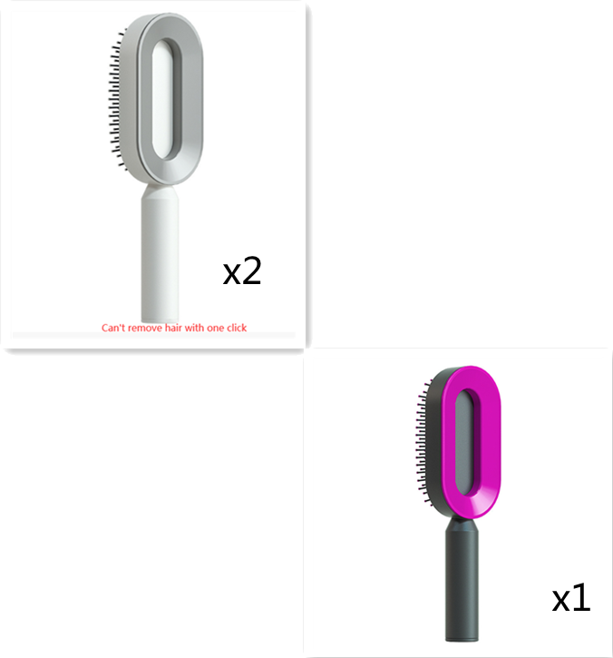 Women's Self-Cleaning Hair Brush for Hair Loss Prevention with Scalp Massage and Anti-Static Bristles