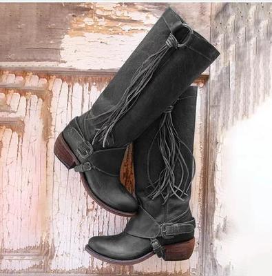 High Tube Leather Long Riding Boots