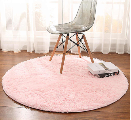 Soft round rugs for living room decor or kids room carpets long plush bedroom rugs and modern shaggy area mats