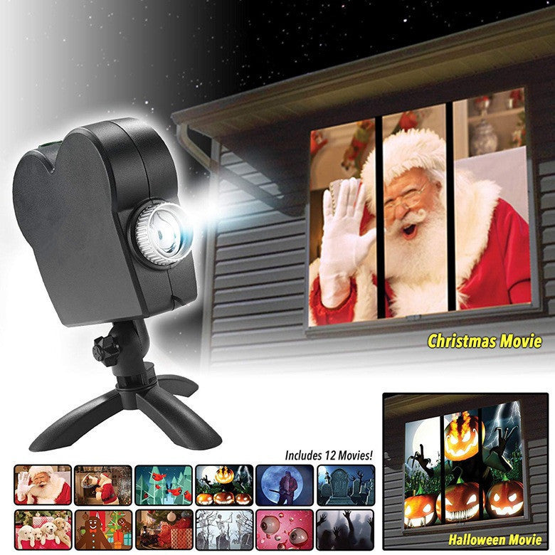 Halloween Christmas Laser Projector for Home Indoor Outdoor with 12 Movies Light Display