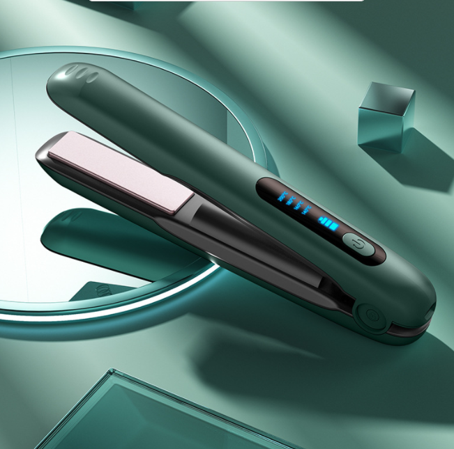 Portable 2-in-1 Wireless Hair Straightener and Curler with USB Charger Dry And Wet Uses