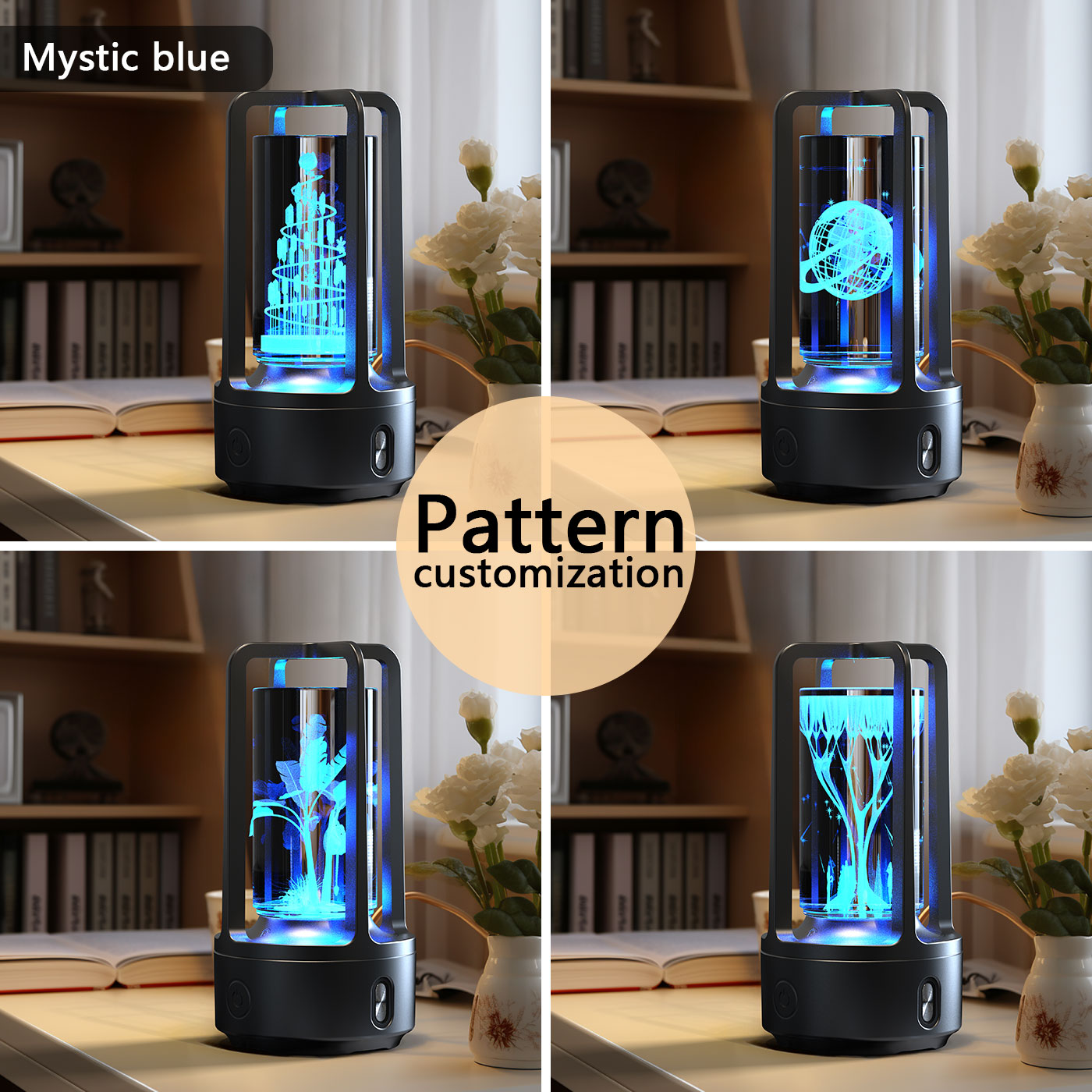 Creative 2 In 1 Audio Acrylic Crystal Lamp And Bluetooth Speaker Gift Touch Night Lamp