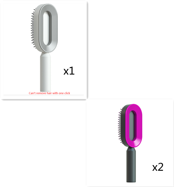 Women's Self-Cleaning Hair Brush for Hair Loss Prevention with Scalp Massage and Anti-Static Bristles