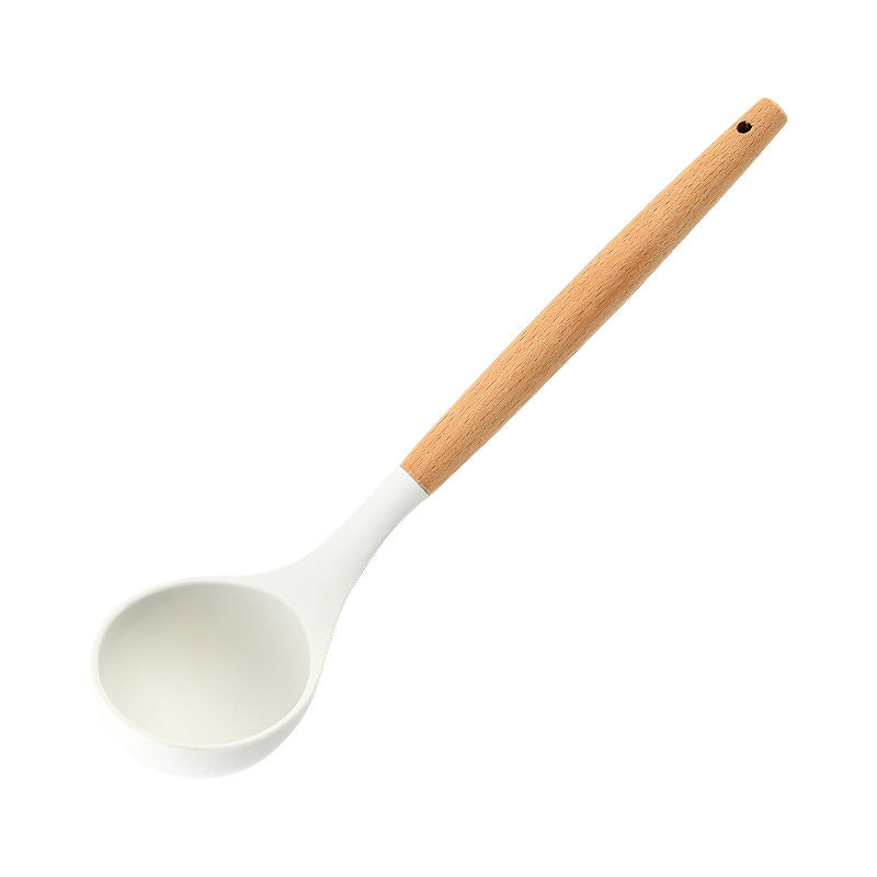 Juego de utensilios de cocina con cuchara y espátula de cocina de silicona