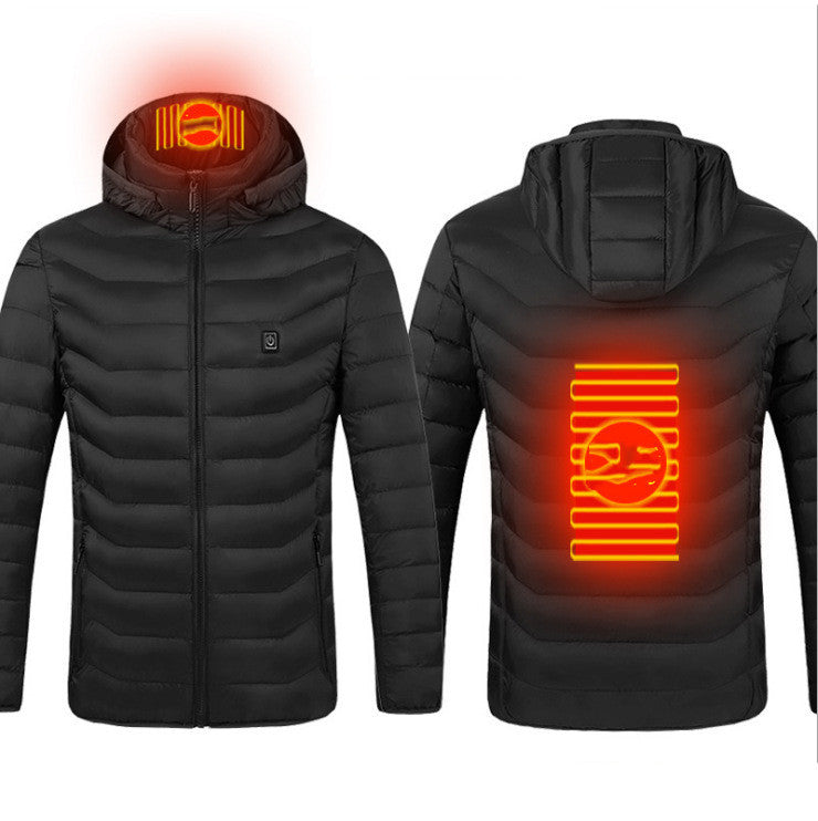 Heated USB Electric Jacket - Heating Vest for Men Cotton Thermal Clothing