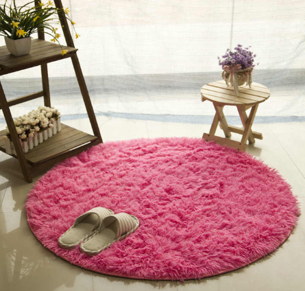 Soft round rugs for living room decor or kids room carpets long plush bedroom rugs and modern shaggy area mats