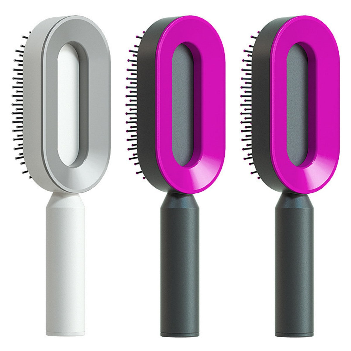 Women's Self-Cleaning Hair Brush for Hair Loss Prevention with Scalp Massage and Anti-Static Bristles