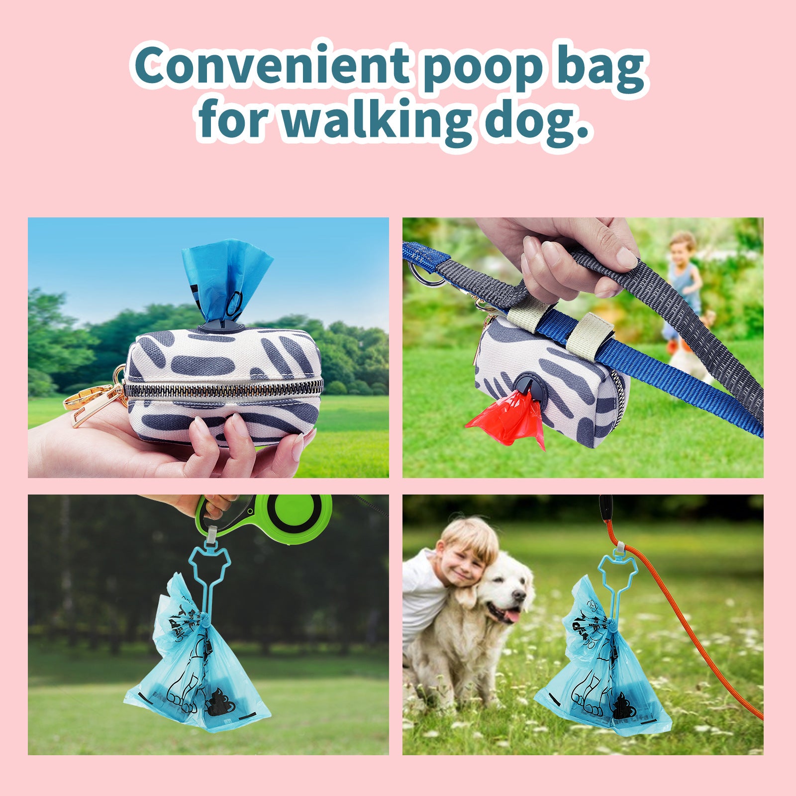 Environmentally friendly biodegradable poop bags made from sustainable materials that decompose naturally