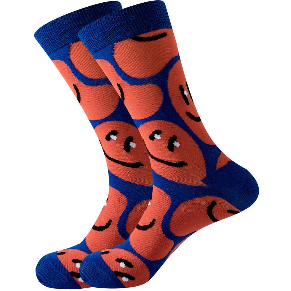 Geometric Pattern Men's Mid-Calf Length Animal Socks, Fashionable Tide