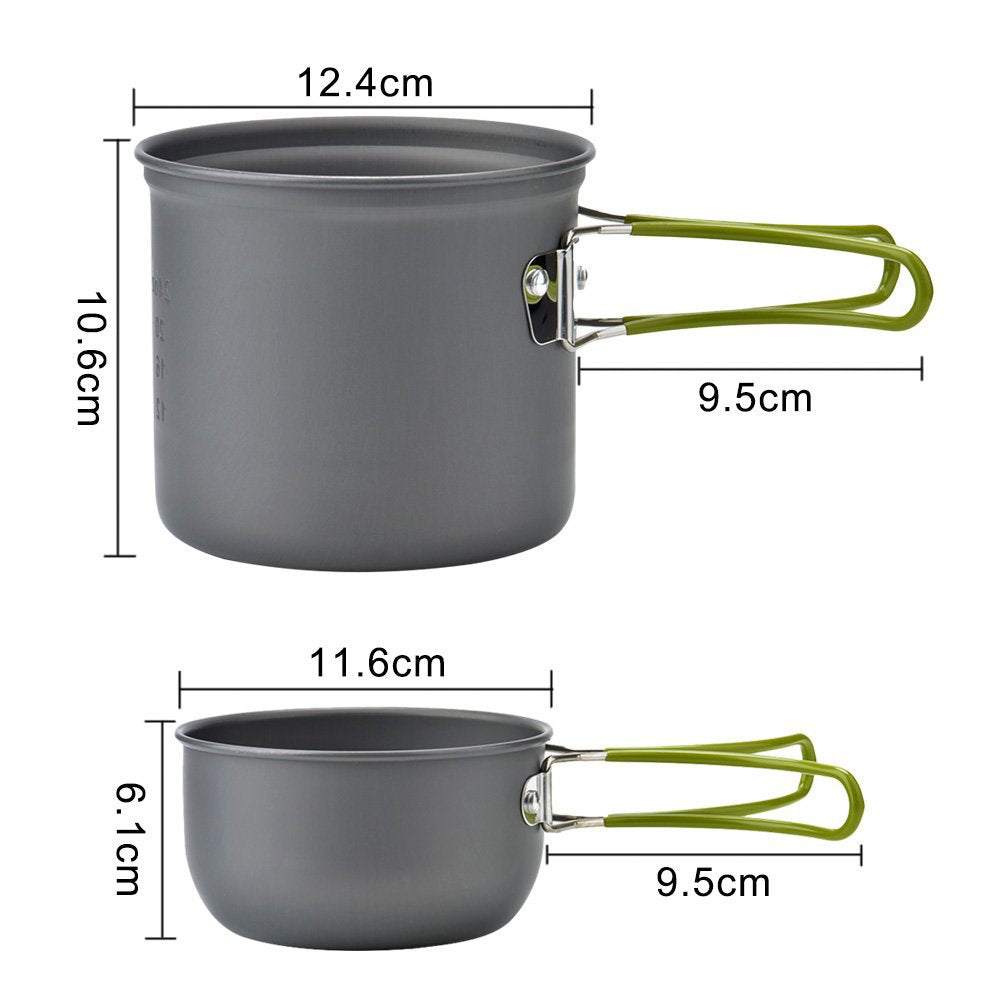 Portable cookware essential for outdoor activities, lightweight compact easy cooking on the go.