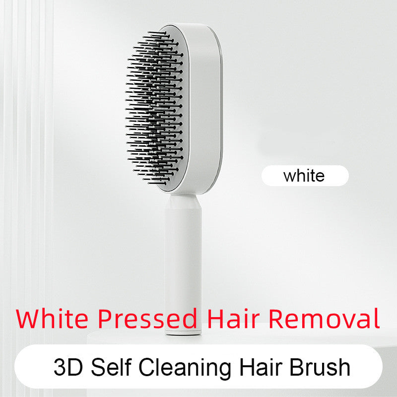 Women's Self-Cleaning Hair Brush for Hair Loss Prevention with Scalp Massage and Anti-Static Bristles