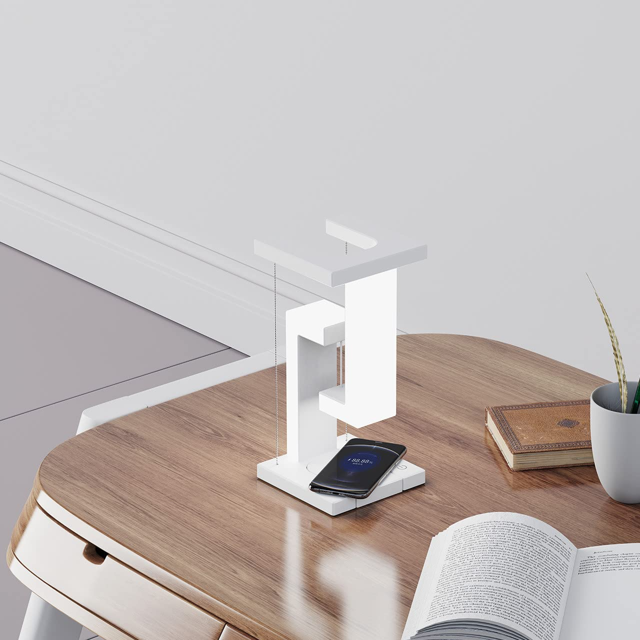 Smartphone Wireless Charging Suspension Table Lamp Balance Lamp Perfect for Home Bedroom Decor