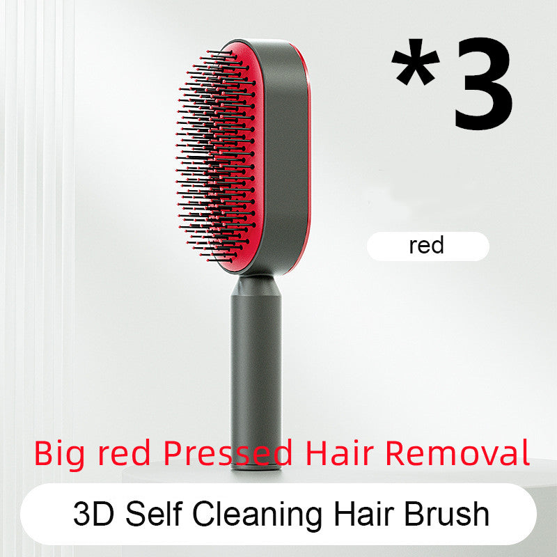 Women's Self-Cleaning Hair Brush for Hair Loss Prevention with Scalp Massage and Anti-Static Bristles