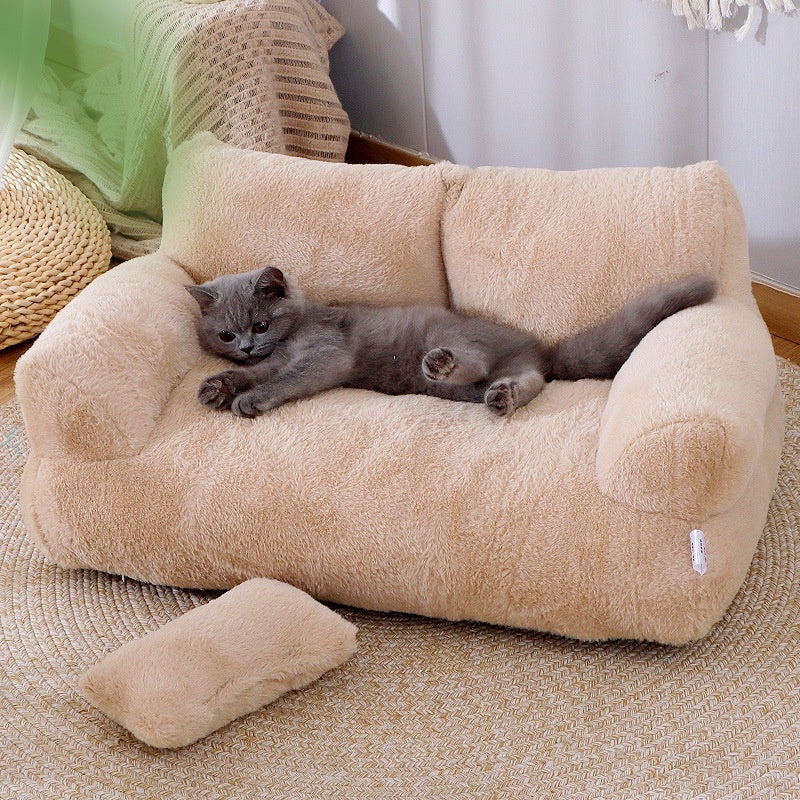 Luxury Cat Bed Sofa for Small-Medium Dogs and Cats - Winter Warm Pet Nest