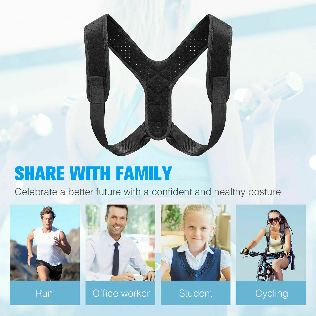 Posture Corrector Men Women Upper Back Pain Brace Clavicle Support Straightener