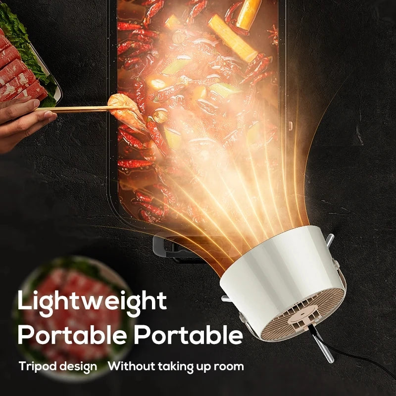 Portable Cooking Fan Mini Exhaust Hood Perfect for Barbecue and Cooking Enthusiasts