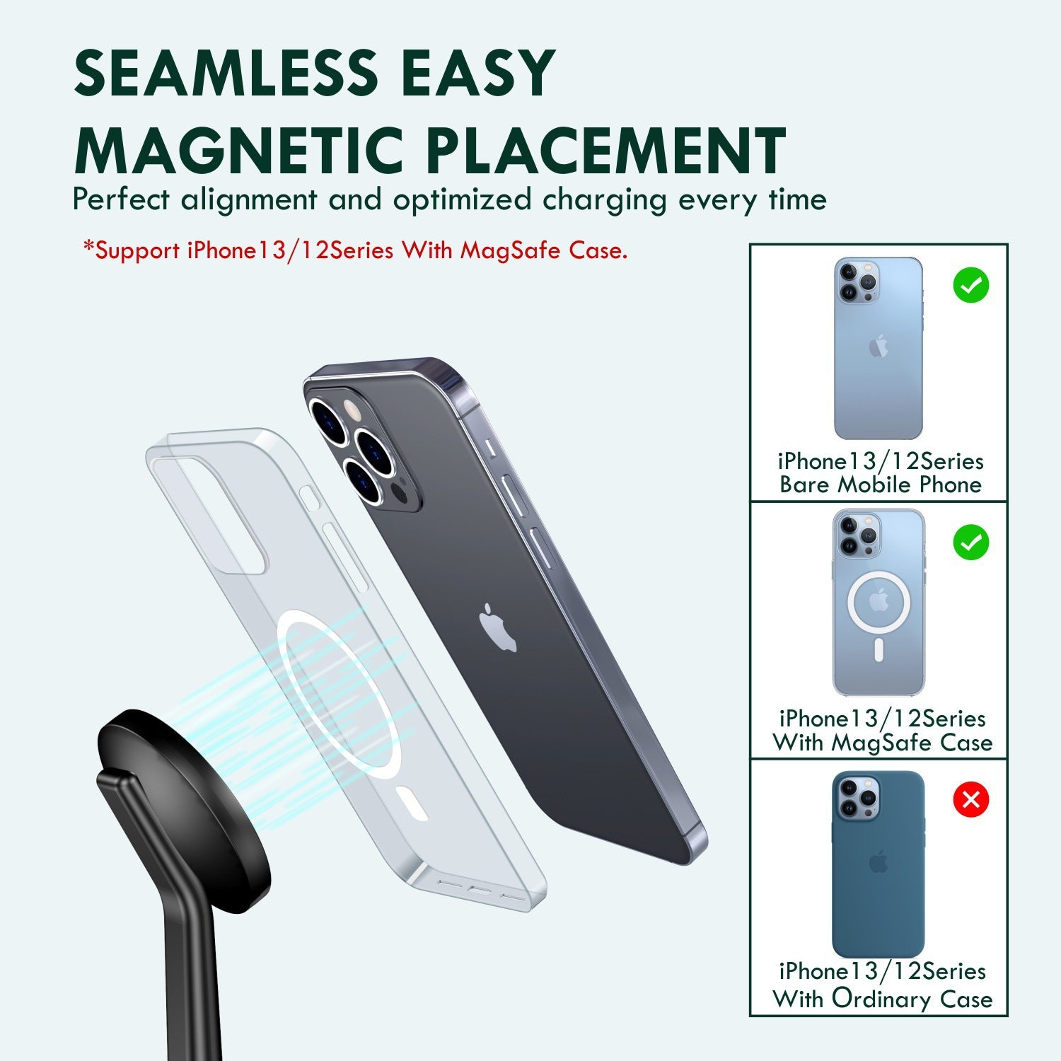 Multifunctional Desktop Phone Holder Three-in-one Magnetic Wireless Charger