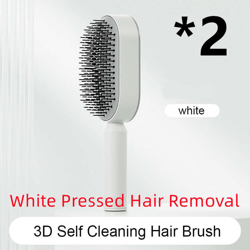 Women's Self-Cleaning Hair Brush for Hair Loss Prevention with Scalp Massage and Anti-Static Bristles